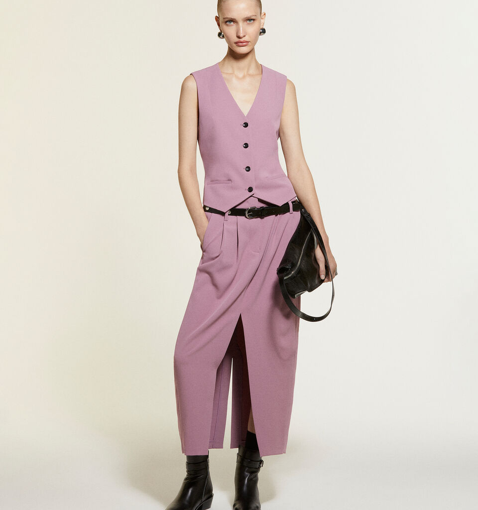 Colete malva slim fit - coletes para mulher - Lilás | Sisley image number 7